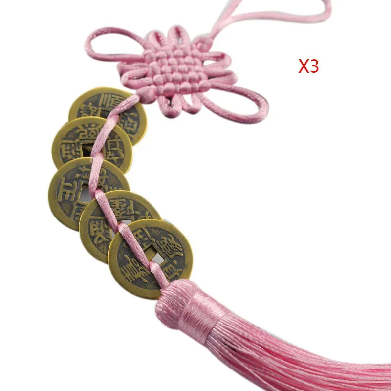 3 шт./компл. китайская вешалка для монет Ретро стиль 5 красный китайский узел