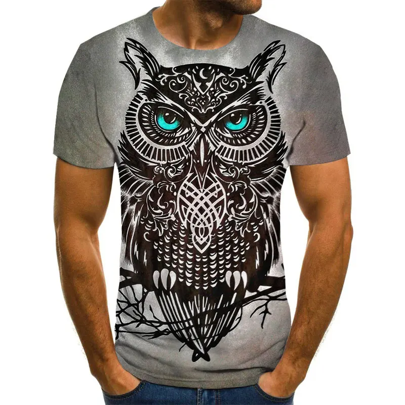 

SUMMER 2021 NEW Popular 3D Short Sleeve Cute Eagle Print Men T-shirt Hip-hopFashion Popular Breathable T-shirt Oversize t-shirt