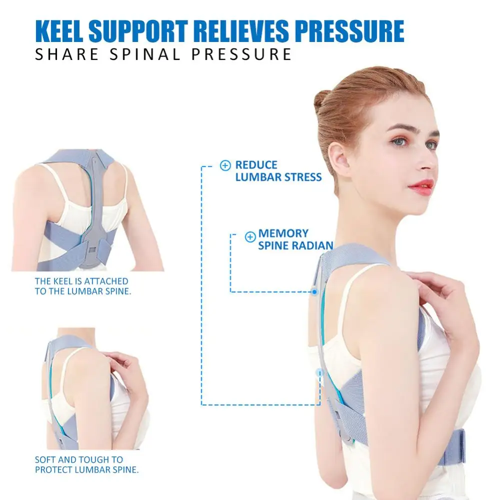 

Posture Corrector For Women and Men FDA Approved Upper Back Brace Comfortable Support Device Shoulder Neck Pain Relief 40DC23