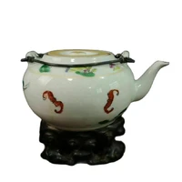 china old porcelain pastel character figure pattern pot