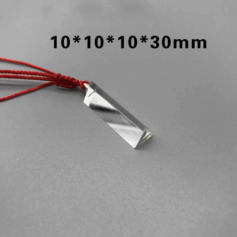 1 шт. Радужное специальное ожерелье с подвеской стеклянные призмы 10x10x30 мм