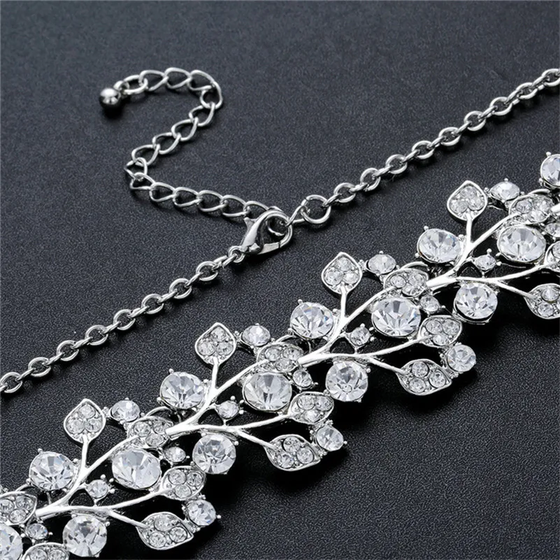 Набор свадебных украшений CC сережки гвоздики и ожерелье комплект из 2 предметов