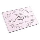 Персонализированная акриловая книга для свадебных гостей с гравировкой, лицевая крышка, имя жениха, невесты, вечерняя книга, подарок