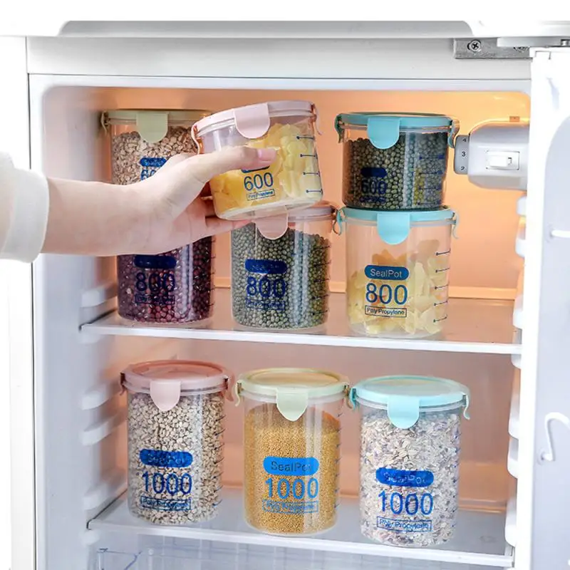 

Refrigerator Food Storage Box Kitchen Containers With Lid Vegetable Fruit Meat Fresh Box Organizer Transparent Sealed Cans