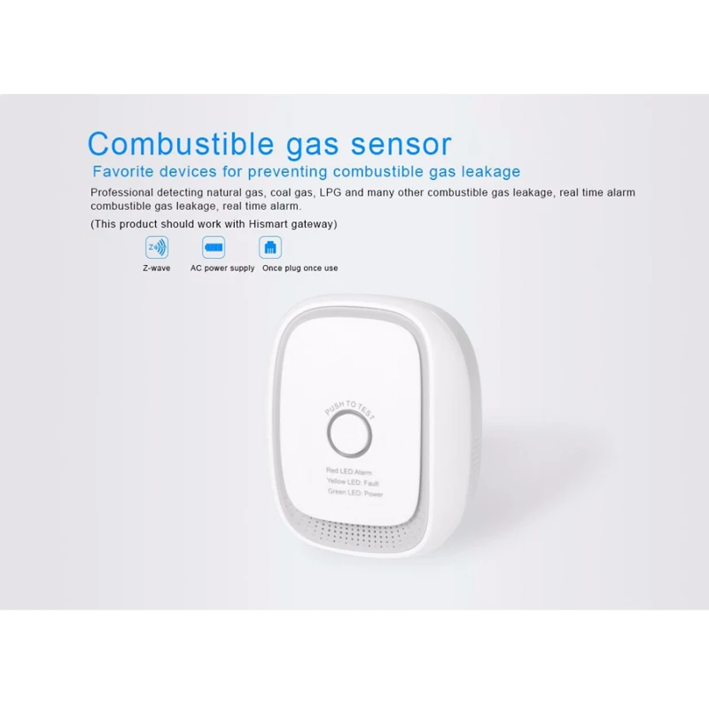Haozee беспроводной Zwave Combusitible детектор утечки газа умный дом версия ЕС 868,42 МГц датчик природного газа угольный газ