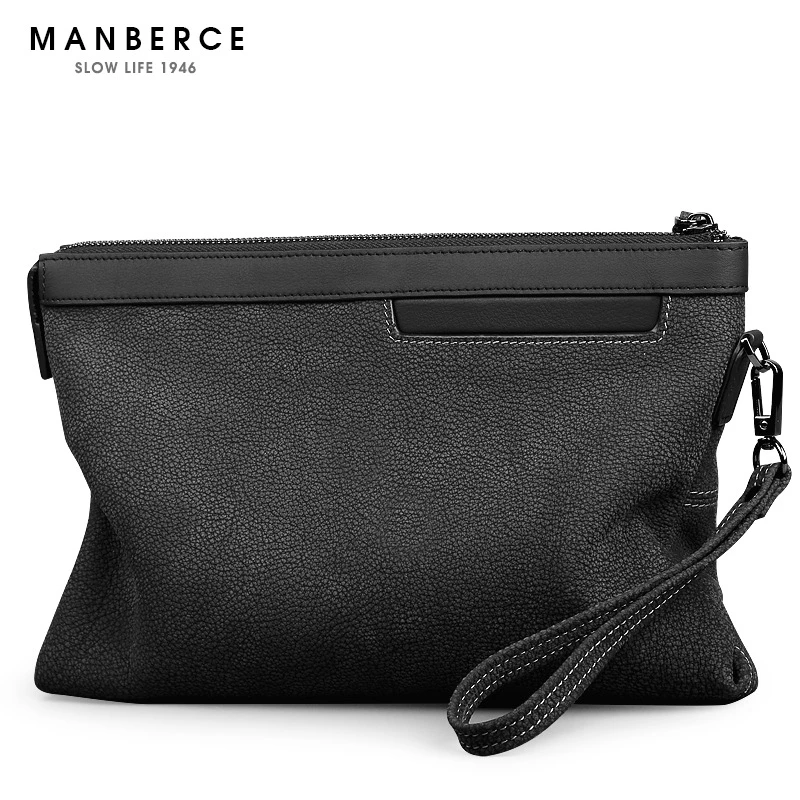 MANBERCE 2019 Новая высококачественная сумка из воловьей кожи мужская Большая