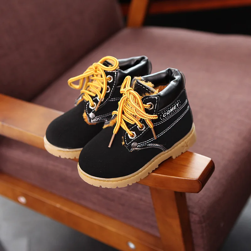 Зимняя детская обувь для малышей кожаные ботинки Martin детские зимние брендовые