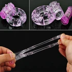 3 шт. парный вибратор для эрекции пениса с двойным кольцом Массажер для сосков Стимулятор вагины клитора оргазм игрушки для взрослых