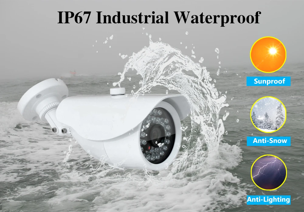 

4pcs 4CH CCTV System DVR + 4 Camera 3000TVL Outdoor IP66 Weatherproof 4.0MP Security Camera Video Surveillance System