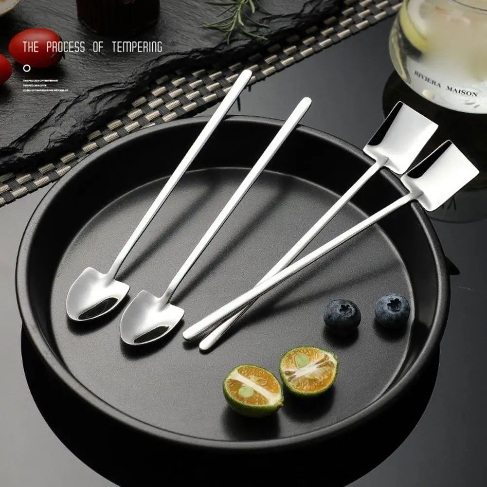 Ложка с длинной ручкой кофейная ложка из нержавеющей стали десертная чайная для