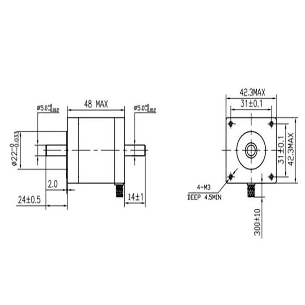 Шаговый двигатель Nema17 с ЧПУ двухшаговый 42x48 NEMA 17 шаговый D = 5 мм 1 8a 3D принтом 78