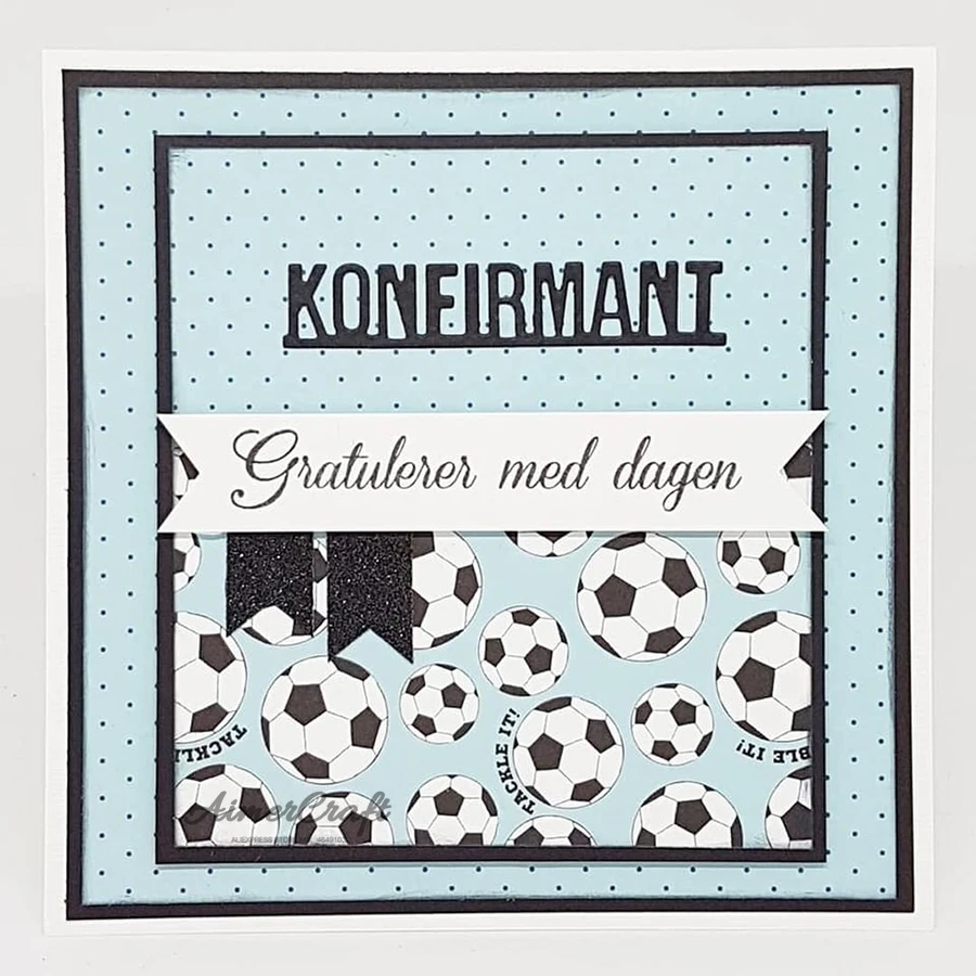 Футбольная металлическая режущая штамповка трафарет для скрапбукинга Сделай