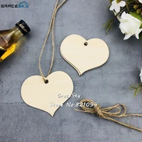 free shipping 50pcs love heart shape wooden card wish tree gift tags with jute string 70mm wedding favor party decoration
