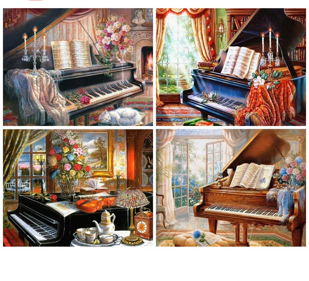 

CraftArtGo Painting By Numbers Landscape Drawing On Canvas HandPainted Gift Picture By Number Waterfall Kits Home Decoration