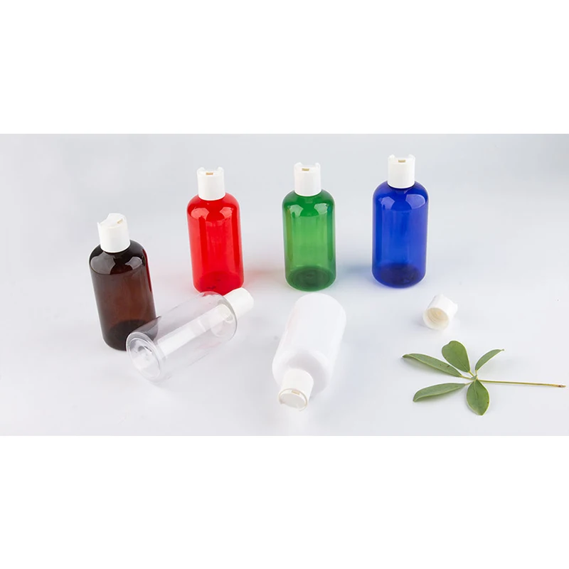 220ml Empty Clear White Green Brown green Plastic Bottles Refillable Travel With Disc Top Cap For Shampoo Toner | Красота и здоровье