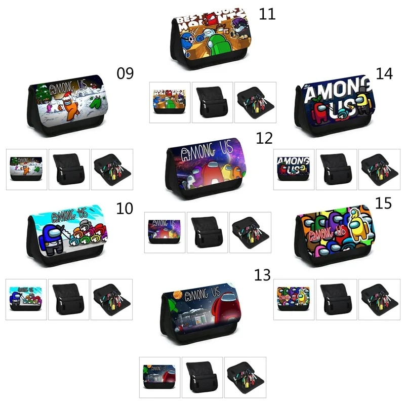 

Cartoon game pencil case stationery box children boy bag student