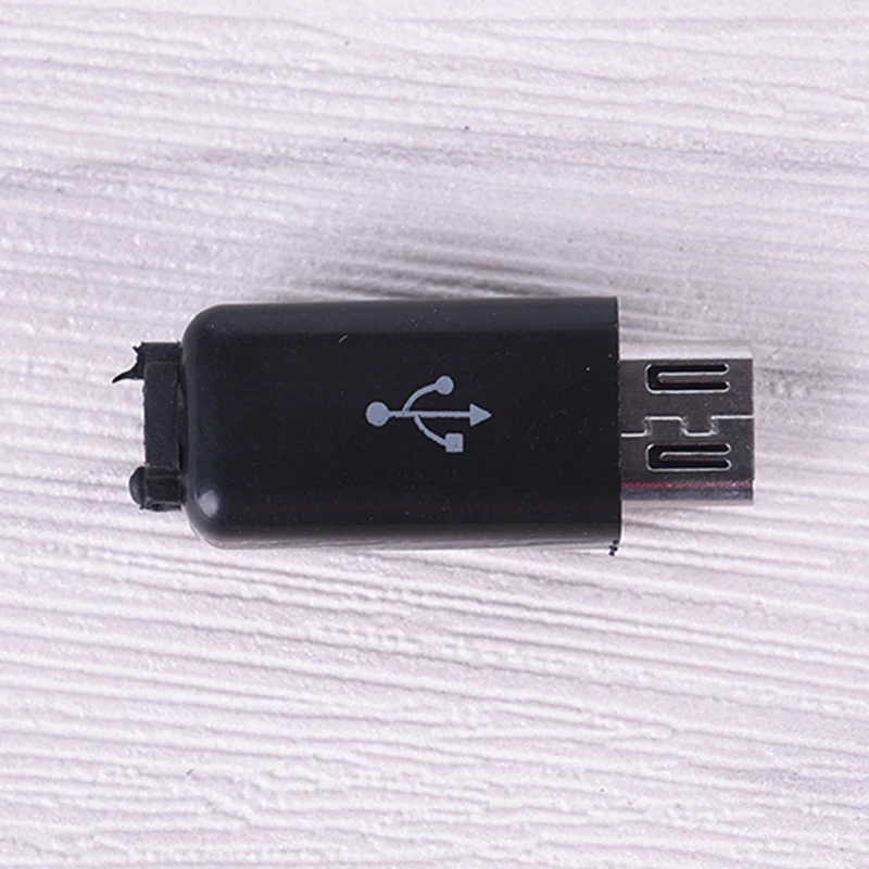 

10Pcs/Lot White/Black Brand New Micro Interfaces Diy Micro Usb Male Plug Connectors Kit Covers
