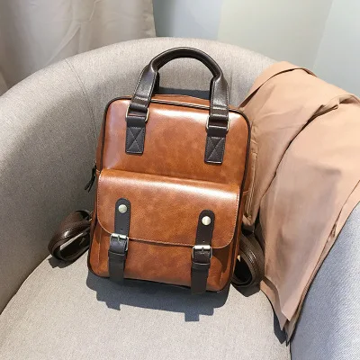 Beibaobao модный рюкзак Mochila Feminina с защитой от кражи, школьные сумки, водонепроницаемые дорожные винтажные рюкзаки для ноутбука, коричневый кожаный большой женский рюкзак