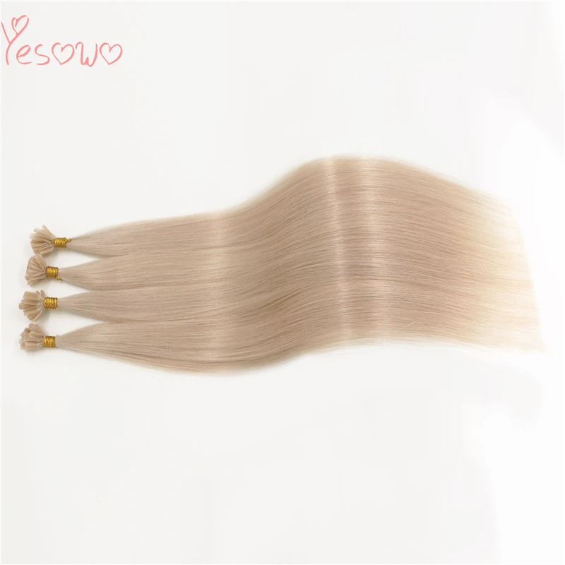 Yesowo 100% Remy человеческие волосы 60A # блонд бразильские кератин 1 г/прядь для