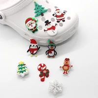 cute 1pcs christmas tree shoe charm accessories garden shoe high quality pvc decoration for croc jibz kids party x mas gift