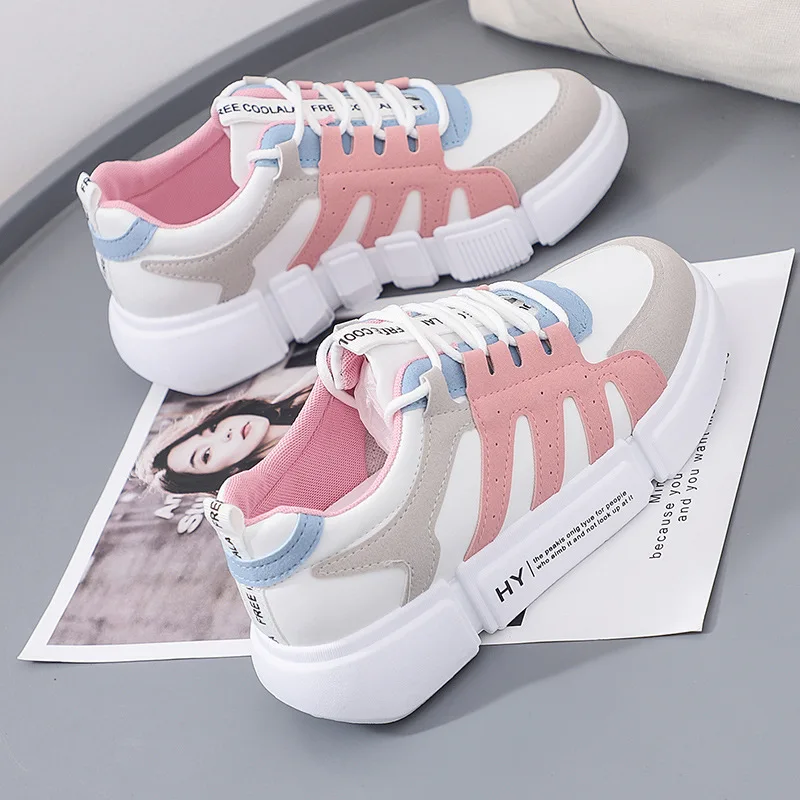 

New Outdoor Running Shoes for Women Sports Shoes Rubber Cushioning Fitness Sneaker Height Increasing Lifestyle Leisure Shoes