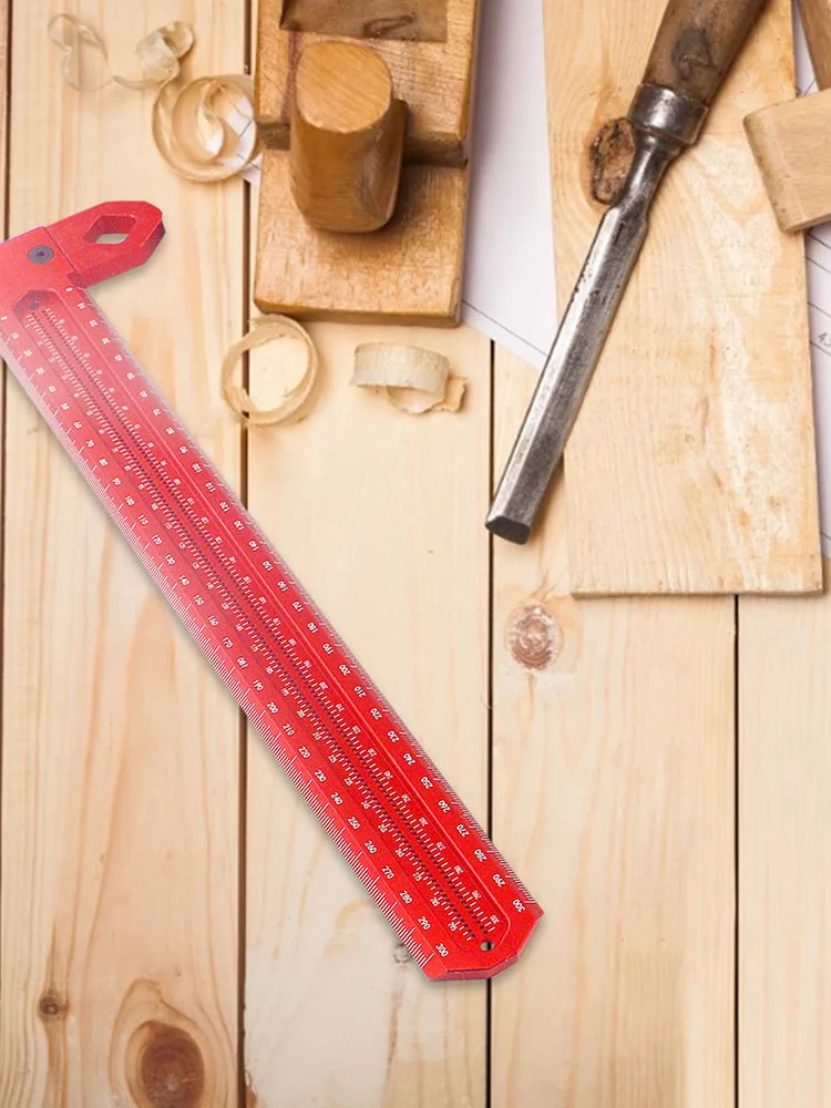 300mm Woodworking Scribe T-type Ruler Scribing Aluminum Alloy Line Drawing Marking Gauge For Measuring Tools | Инструменты