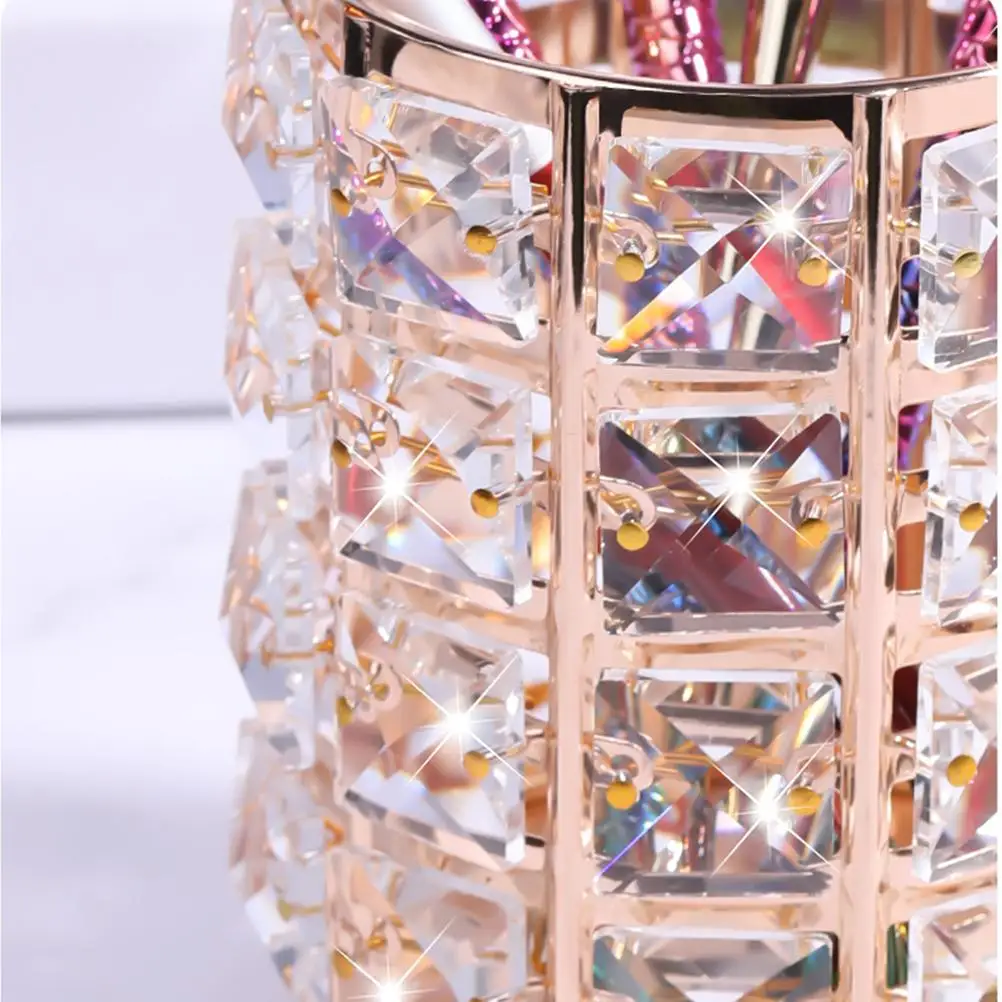 

Modern Makeup Brush Holder Crystal Design Makeup Organizer Cosmetic Holder Lipstick Brush Pen cases home decoration Brush stand