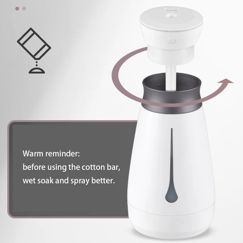 

Mini USB Humidifier 800Ml Small Desk Humidifiers Portable Cool Mist 7 Color Light Auto Shut-Off Personal Cup Humidifiers