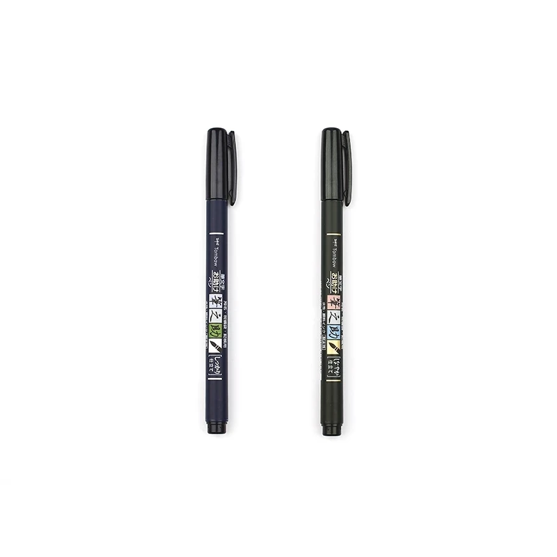 Ручка-кисть Tombow Fudenosuke художественный маркер с мягким и твердым наконечником