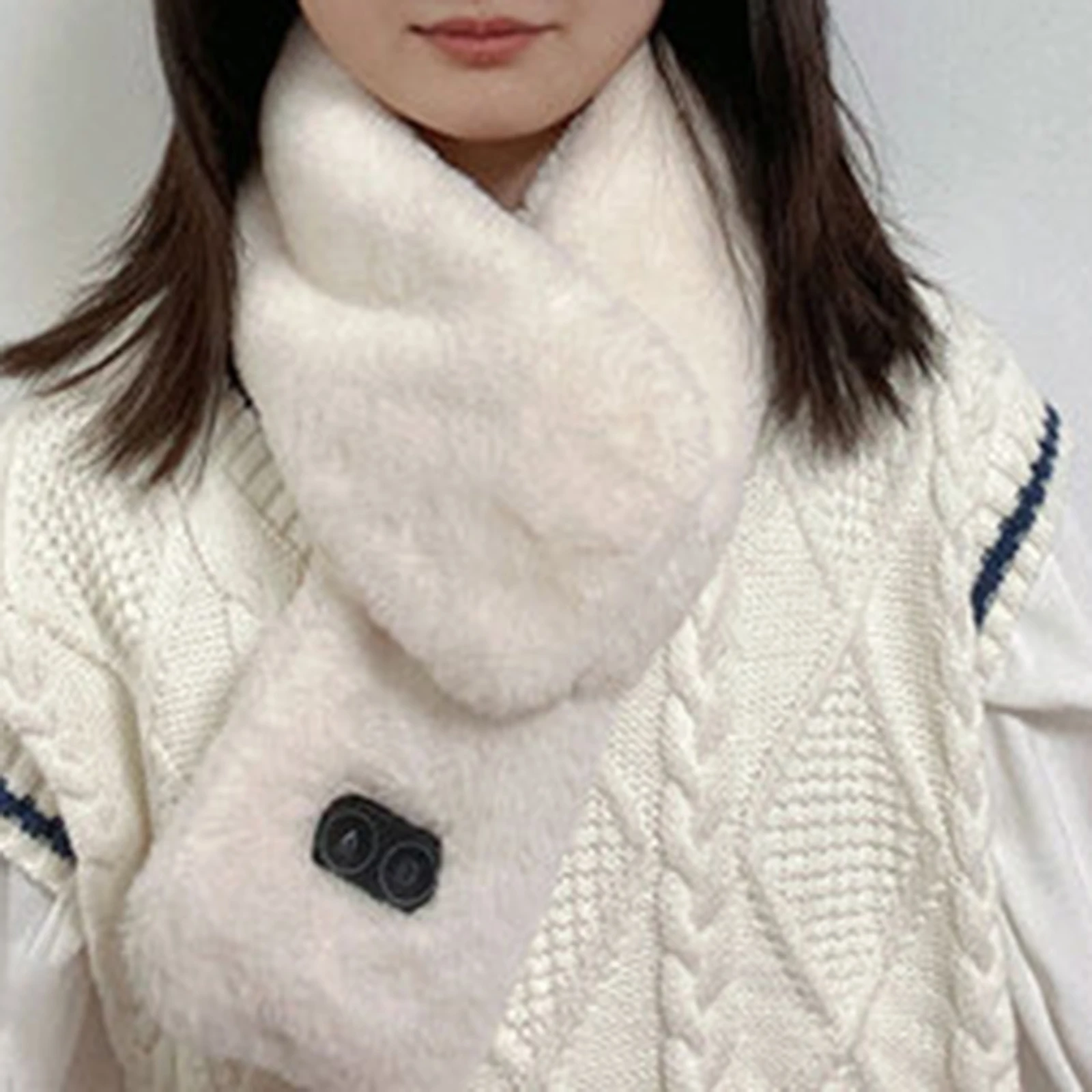 

Six-speed Vibration Massage Electric Heating Scarf Smart Including Data Cable 80*10cm Three-speed Temperature Control