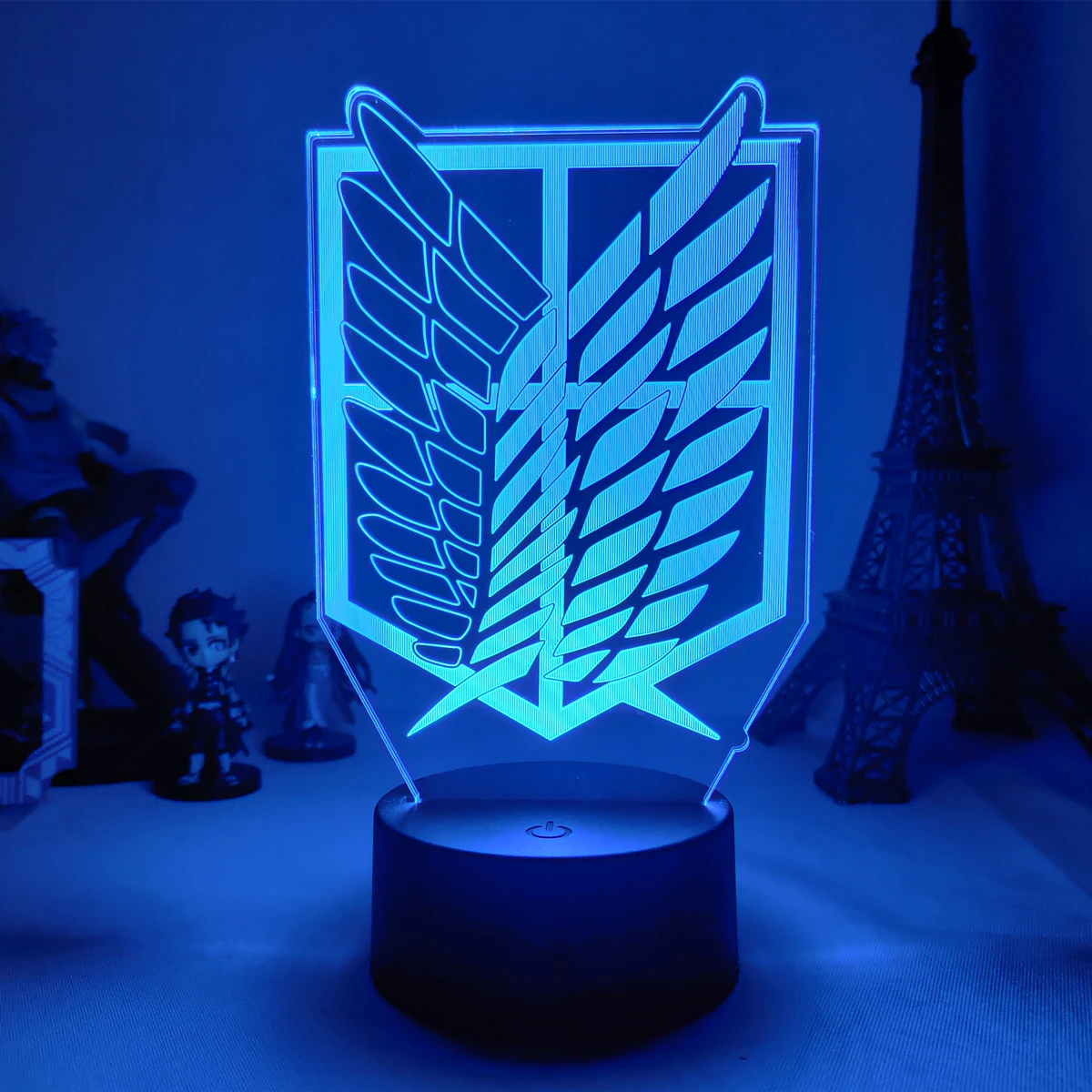 

Anime Attack on Titan Night Light Led Children Kids Boys Gift Manga Japanese Anime Bedroom Desk Lamp Shingeki no Kyojin USB Logo
