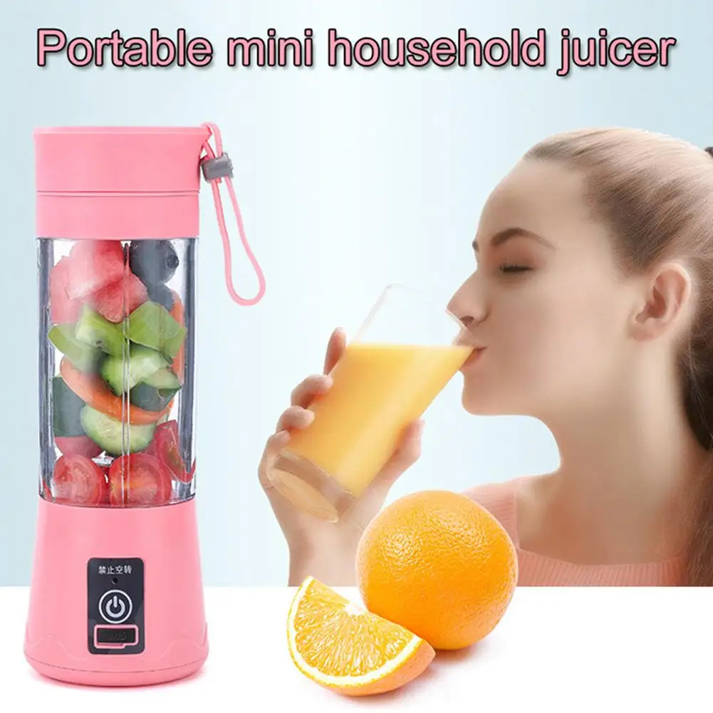 

380ml Portable Mini Electric Household Fruit Juicer Blender Squeezer Bottle