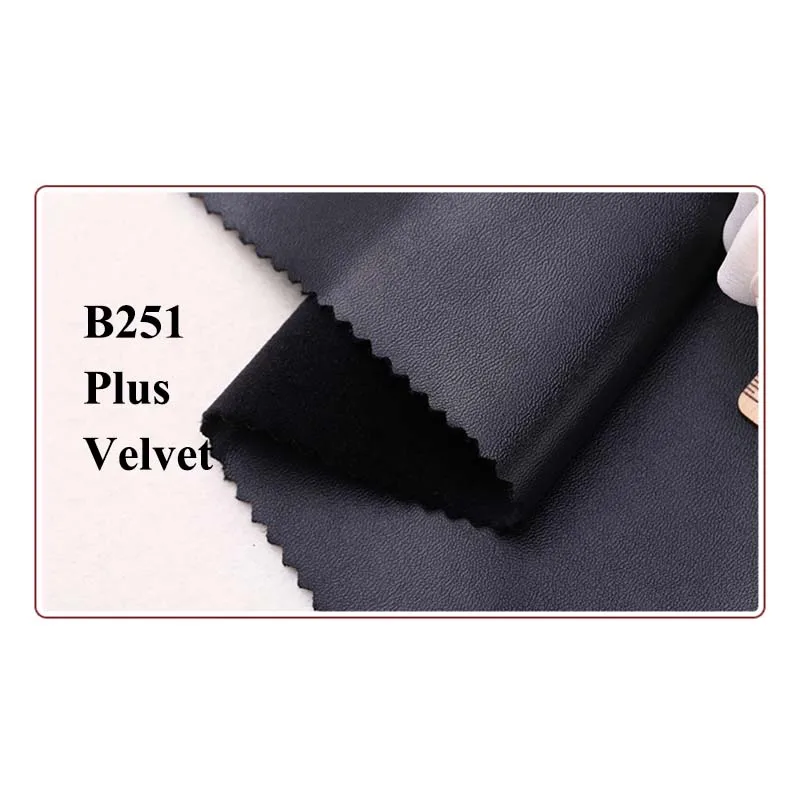 B251 Plus velvet Meetee 90x70 см черный из искусственной кожи эластичный бархат молочного шелка вязать низ для брюки юбка куртка синтетическая ткань аксессуары AP660 - Цвет: B251 Plus velvet