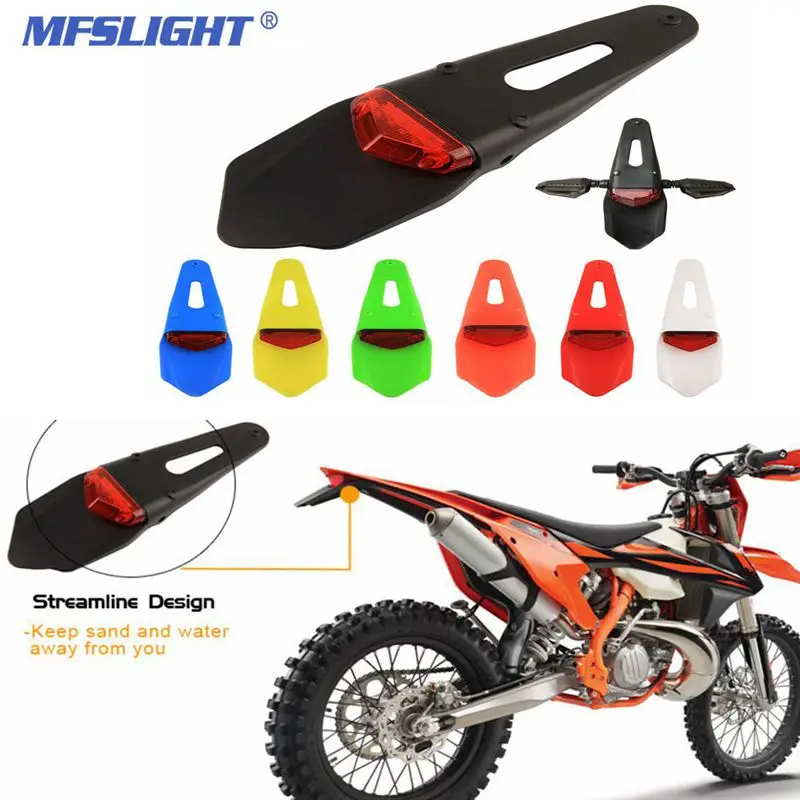 For KTM CR EXC WRF 250 400 Motorcycle Tail LED Light Rear Brake Stop Signal Lights Mudguard Motocross Enduro Motorbike Fenders |