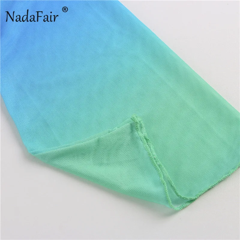 Женское облегающее платье с принтом тай-дай Nadafair летнее пикантное длинным