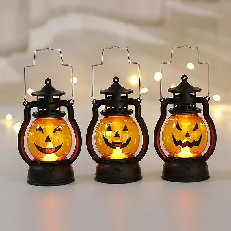 Pumpkin Skull LED Pony Lantern Halloween Decoration Prop Creative Holiday Bar Party Light Oil Lamp | Дом и сад