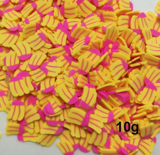 Yellow A 10g Happy Monkey10g Fimo Boba Slime добавки поставки милый Полимерная глина спринклеры DIY Набор наполнитель для облачной прозрачной хрустящей слизи глина - Цвет: Yellow A 10g