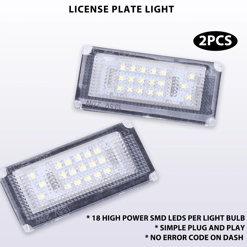 2 шт. светодиодный светильник номерного знака для BMW Mini Convertible R52 18 SMD 12 В лампа Cooper
