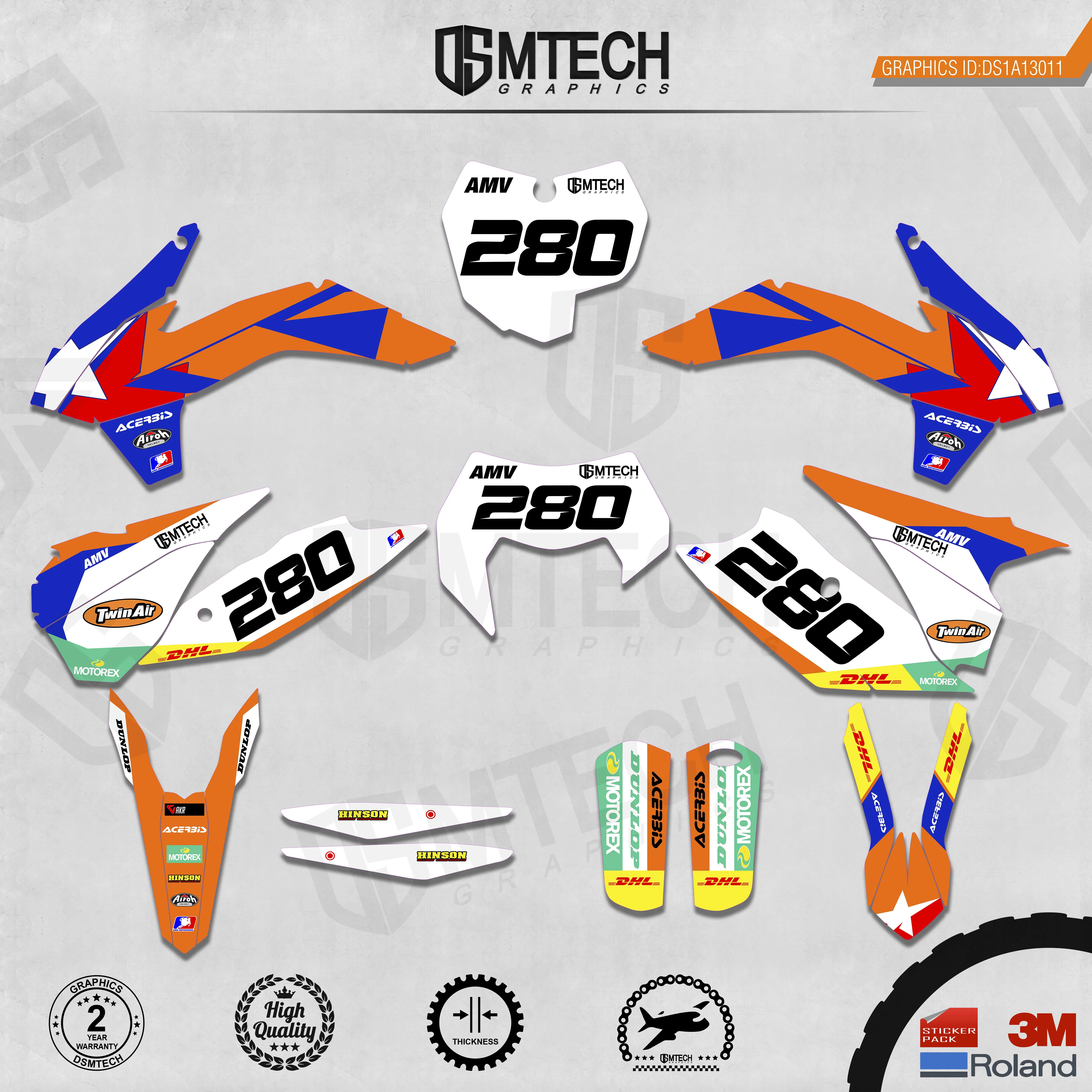 DSMTECH Customized Team Graphics Backgrounds Decals 3M Custom Stickers For 2013-2014 SXF 2015 SXF 2014-2015 EXC 2016 EXC  011