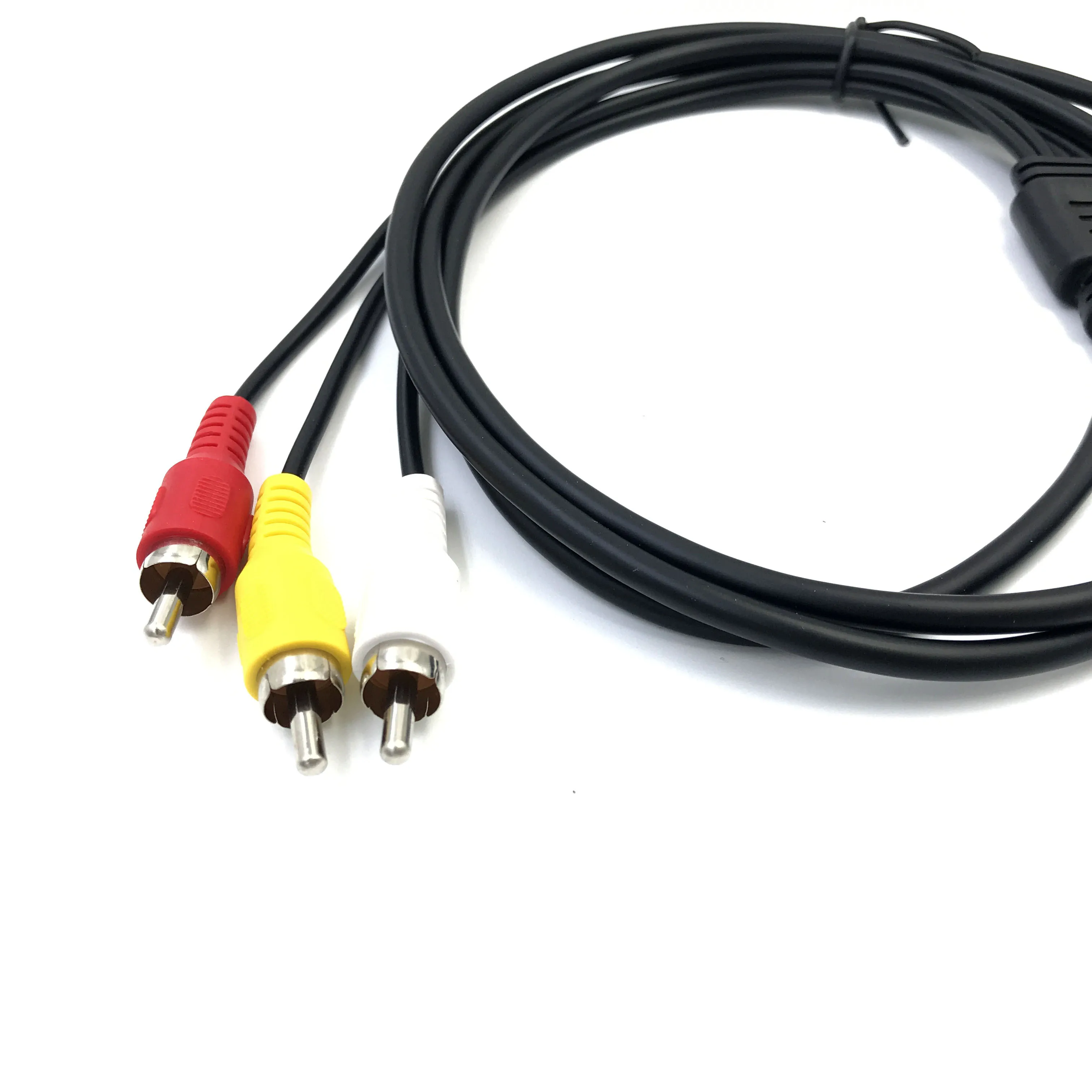 USB к 3RCA кабель 1 5 m мужчина 3 RCA штекер Джек разветвитель аудио видео композитный AV