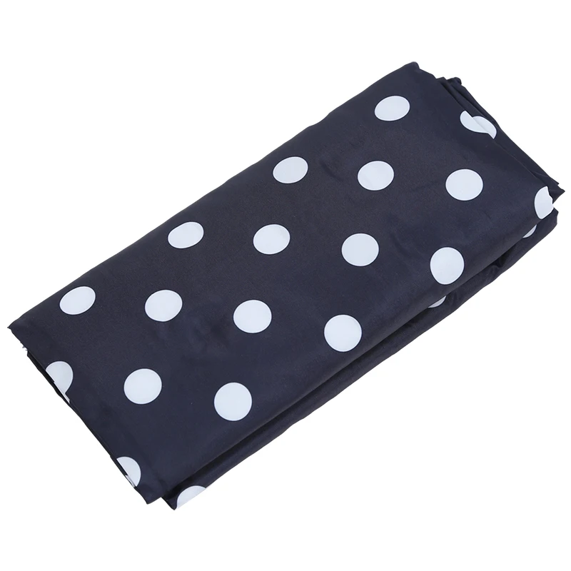 Outdoor Women Waterproof Riding Clothes Raincoat Poncho Pocket Polka Dot Hooded Knee Long Rainwear Nylon Navy Blue | Дом и сад