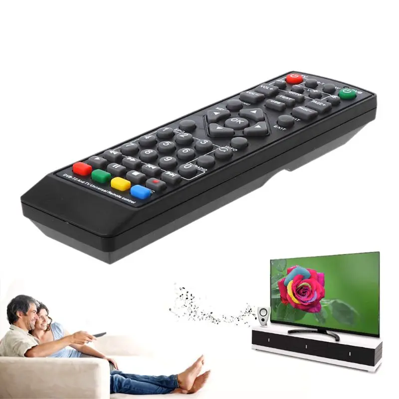 Black Universal Wireless Remote Control Controller Replacement for DVB-T2 Smart Television STB HDTV Set Top TV Box | Электроника