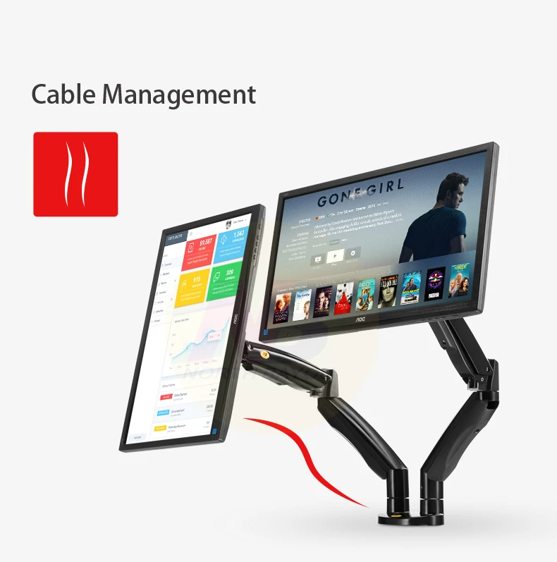 Держатель для монитора из алюминиевого сплава 22 32 дюйма 2 порта USB 3 12 кг|monitor holder