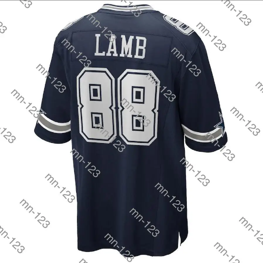 

Вышитая Американская футболка CeeDee Lamb, мужская, женская, мужская, детская, Молодежная, далласская футболка, белая