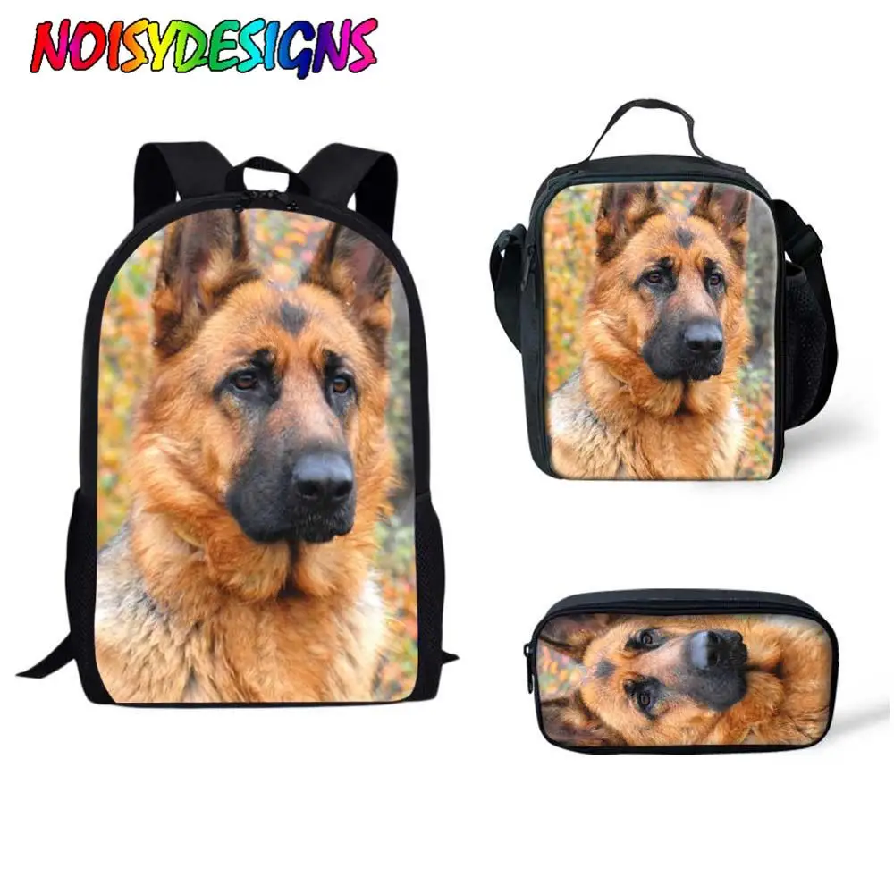 NOISYDESIGNS Shepherd Dog Pattern школьные сумки для девочек и мальчиков 2020 Детский рюкзак