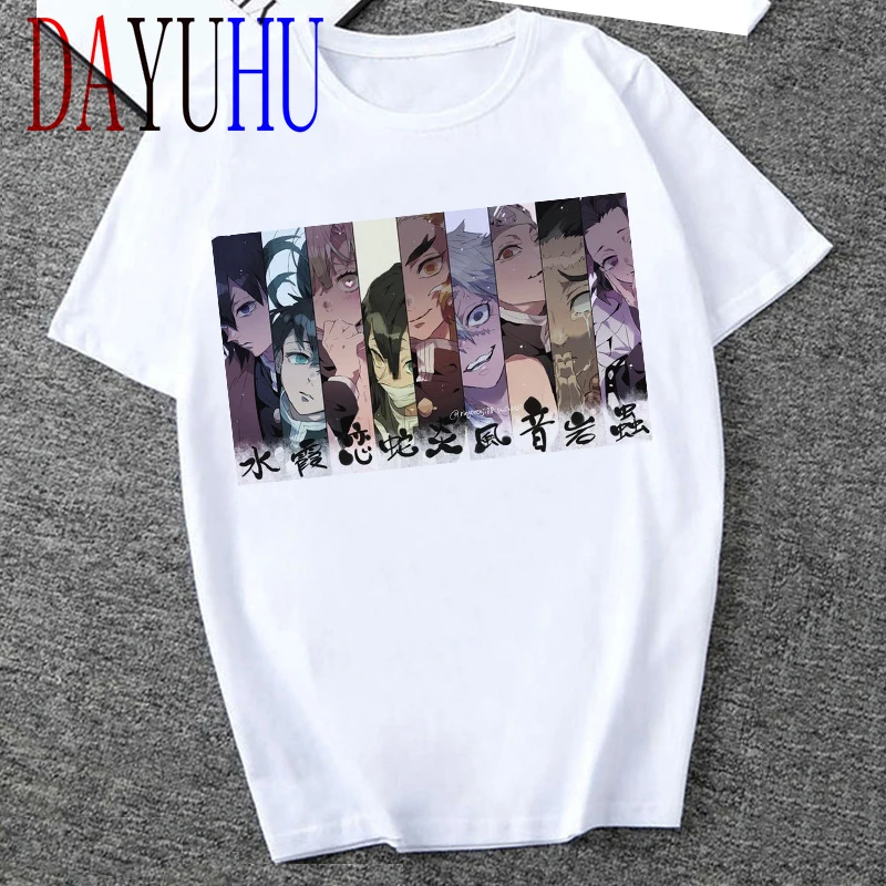 Крутая забавная футболка с демоном Мужская Kimetsu No Yaiba японским аниме графическая