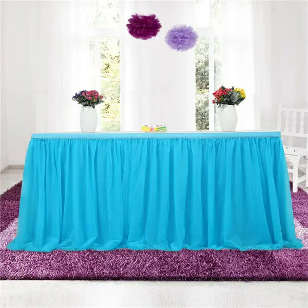 183 x77cm Wedding Tutu Tulle Table Skirt Cover Tableware Cloth Festive Birthday Party Baby Shower Home Decor Skirting | Дом и сад