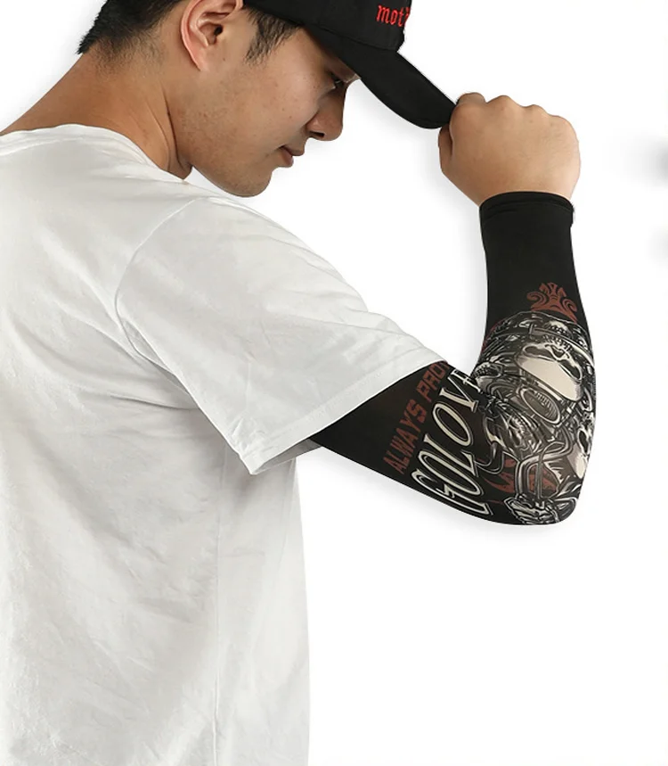 Черная пятница рукава для рук Временные татуировки унисекс черные теплые плюс