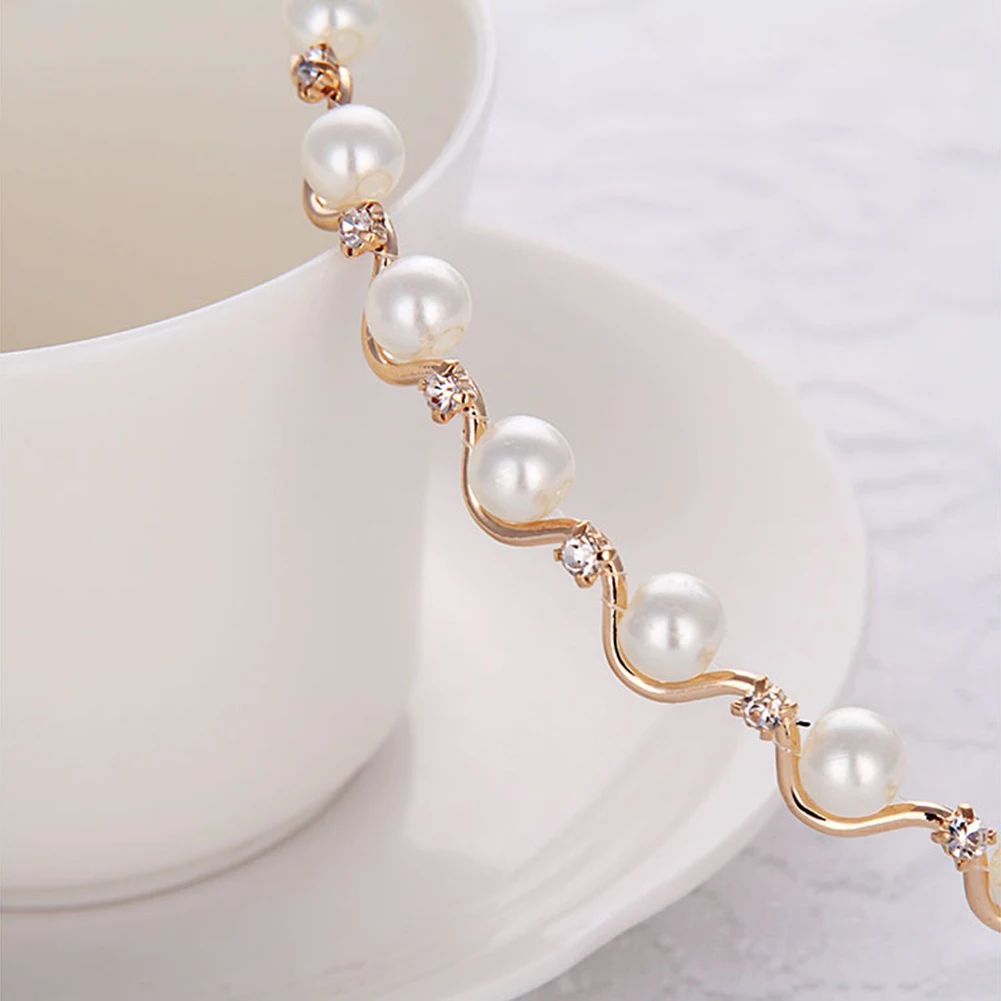 

3 Styles Simulation Pearl Hairbands Women Hair Accessories Korean Handmade Crystal Hoops Headband Wedding Ornaments 2020 New