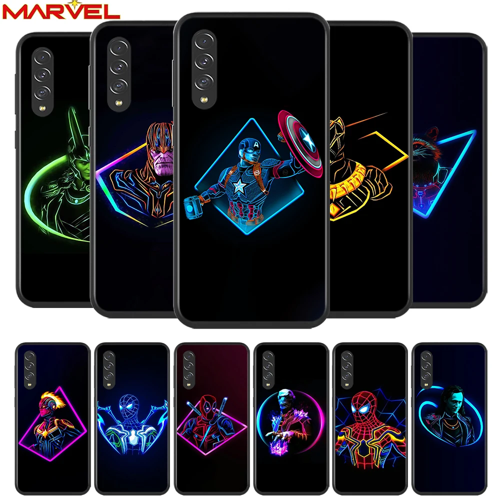 

Marvel hero color for Samsung Galaxy A90 A80 A70 A60 A50 A40 A2Core A10 M31 M21 M60 M40 M30 Soft Black Phone Case